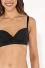 Tezenis - BLACK Plain Knot-Detail Balconette Bikini Top
