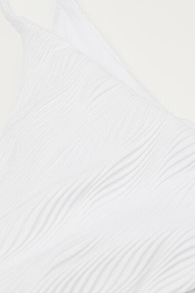 White Tie Detail Brazilian Bikini Briefs, White, large image number 4