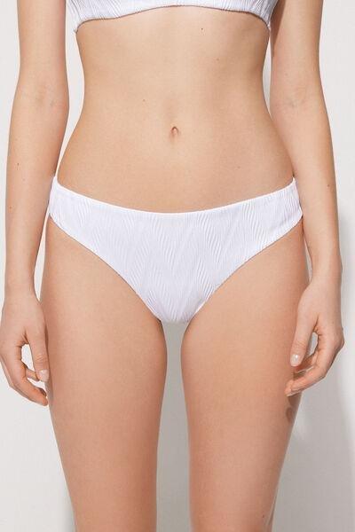 White Timeless Chevron Brazilian Bikini Briefs, , large image number 0