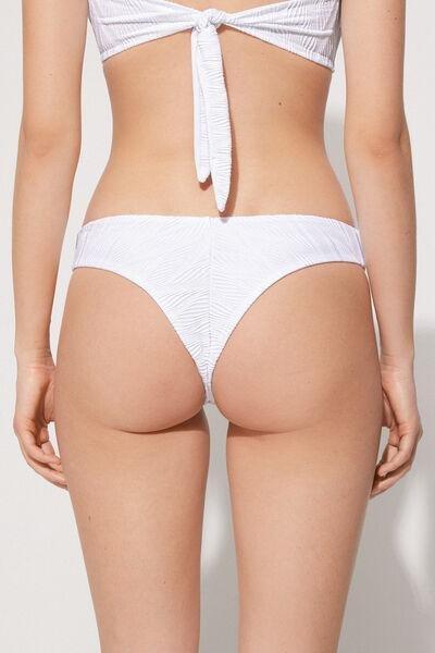White Timeless Chevron Brazilian Bikini Briefs, , large image number 2