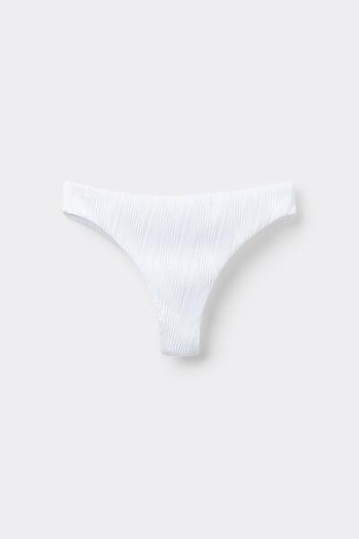 White Timeless Chevron Brazilian Bikini Briefs, , large image number 4