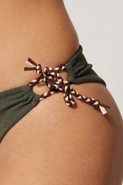Green Tiki Texture Brazilian Bikini Briefs, , large image number 3