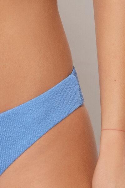 Blue Ribbed Brazilian Bikini Briefs, 5701_525Y, large image number 3
