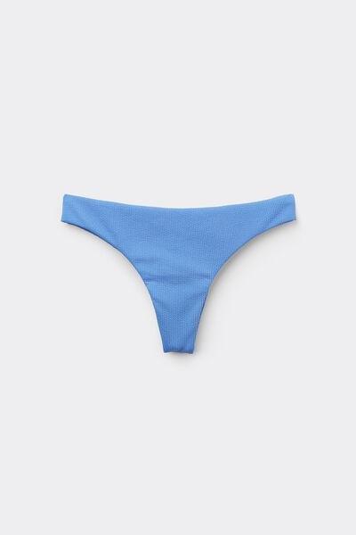 Blue Ribbed Brazilian Bikini Briefs, 5701_525Y, large image number 4