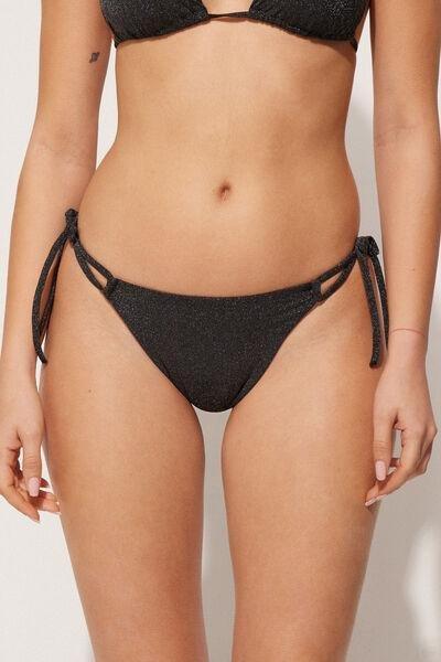 Black Sparkling Diva Brazilian Bikini Briefs, , large image number 0