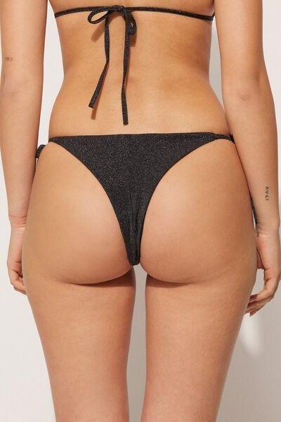 Black Sparkling Diva Brazilian Bikini Briefs, , large image number 2