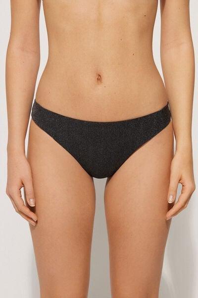 Black Brazilian Bikini Bottoms, Black, medium