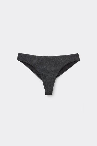 Black Brazilian Bikini Bottoms, Black, large image number 4