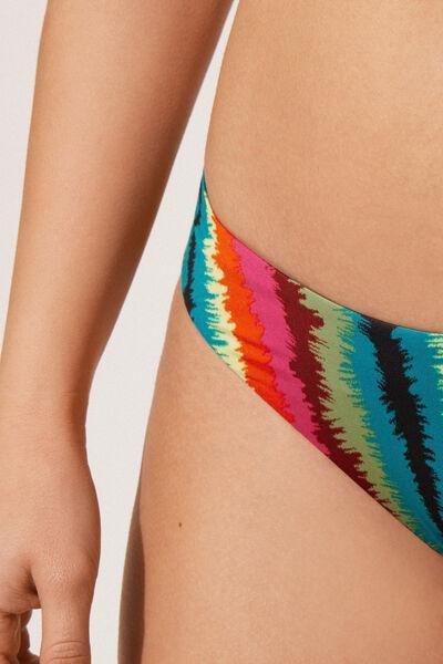 Multicolour High-Leg Brazilian Bikini Briefs, , large image number 3