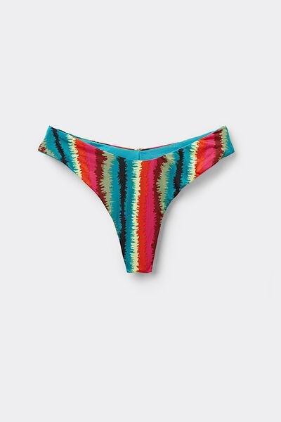 Multicolour High-Leg Brazilian Bikini Briefs, , large image number 4