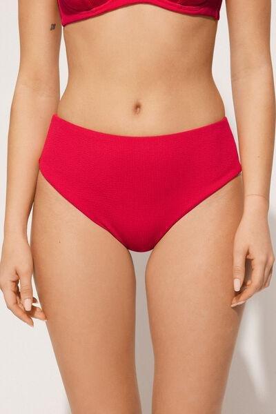 Red High-Waist Brazilian Bikini Briefs, , large image number 0
