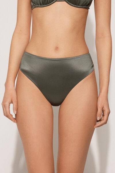 Green High-Waist Brazilian Bikini Briefs, , large image number 0