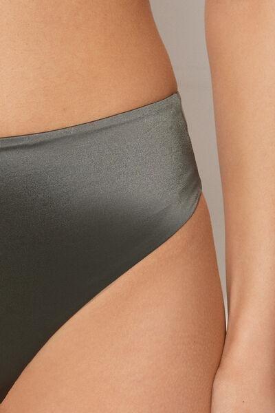 Green High-Waist Brazilian Bikini Briefs, , large image number 3