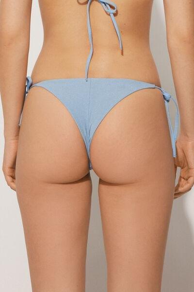 Blue Tie-Detail Brazilian Bikini Briefs, 5701_527Y, large image number 2