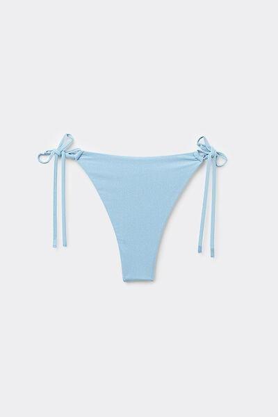 Blue Tie-Detail Brazilian Bikini Briefs, 5701_527Y, large image number 4