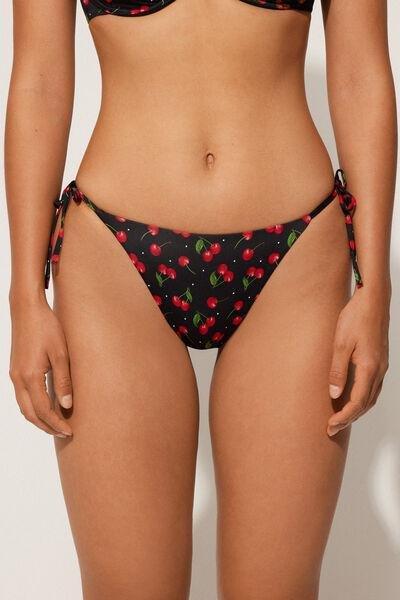 Black Cherry Print Brazilian Briefs, 5701_767Y, large image number 1
