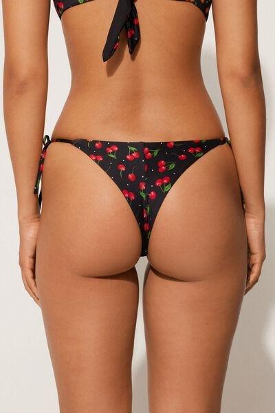 Black Cherry Print Brazilian Briefs, 5701_767Y, large image number 2
