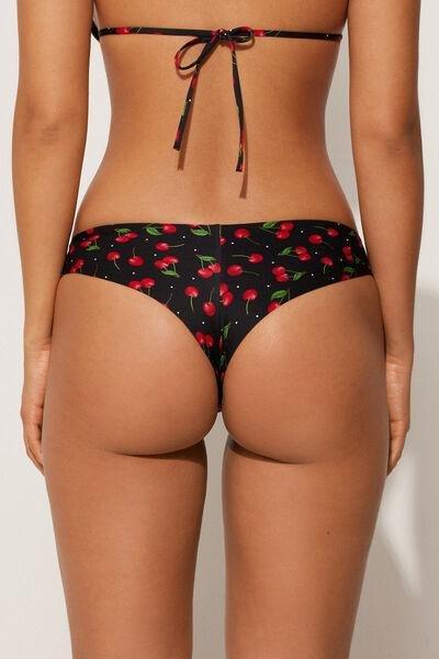 Black Cherry Print Brazilian Briefs, , large image number 2