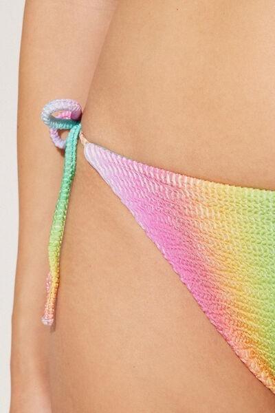 Multicolour Tie-Detail Brazilian Bikini Bottoms, , large image number 3