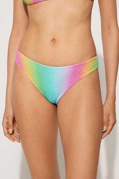 Multicolour Crinkle Brazilian Bikini Bottoms, , large image number 0