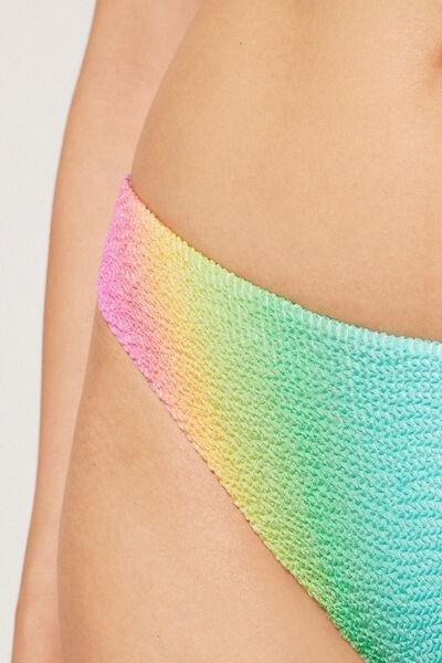 Multicolour Crinkle Brazilian Bikini Bottoms, , large image number 3