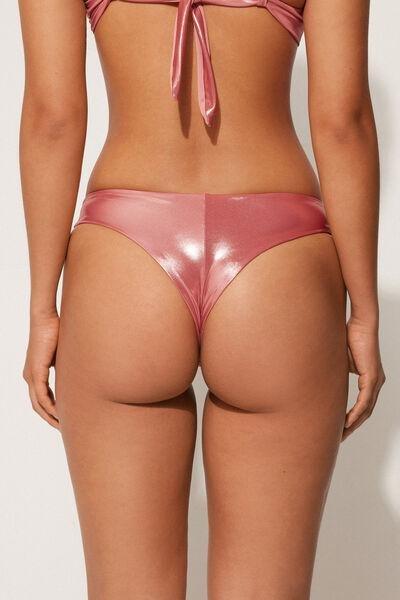 Pink High-Cut Brazilian Bikini Bottoms, , large image number 1