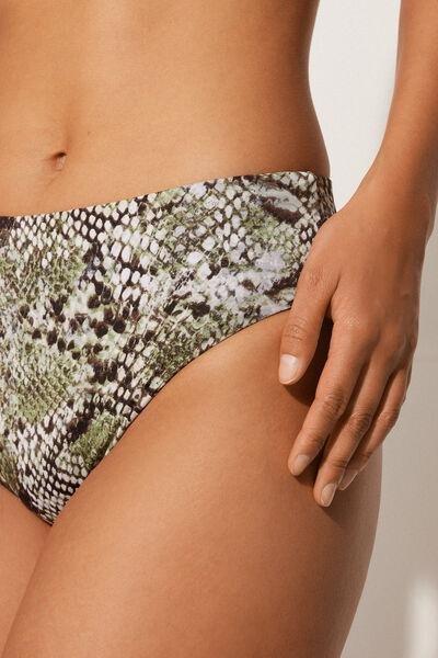 Brown animal print High Waist Brazilian Briefs, 5701_769Y, large image number 2