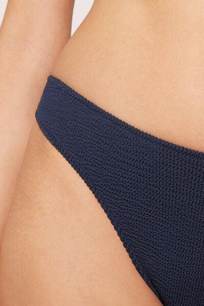 Navy Wavy High-Leg Brazilian Bikini Bottoms, 5701_772Y, large image number 3