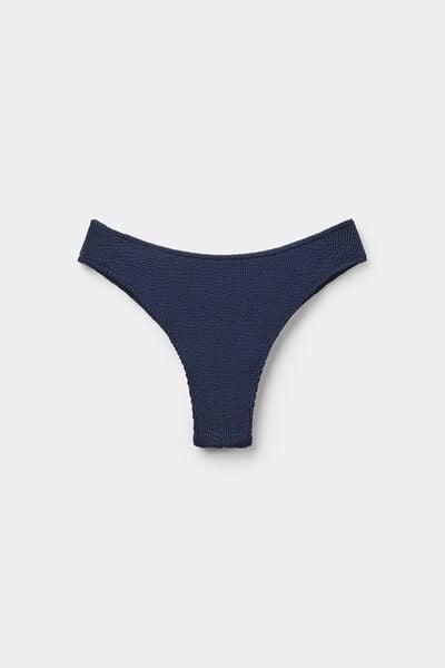 Navy Wavy High-Leg Brazilian Bikini Bottoms, 5701_772Y, large image number 4