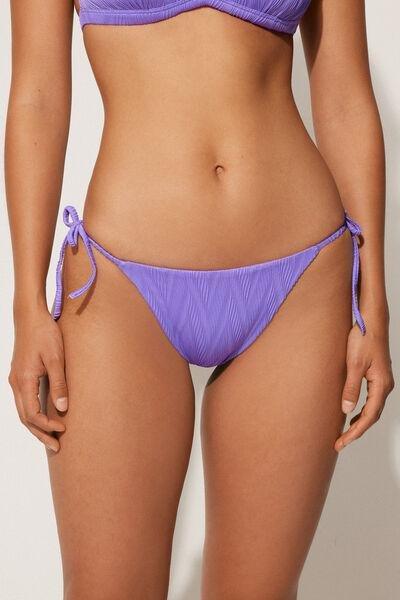 Lilac Tie-Detail Brazilian Bikini Bottoms, , large image number 0