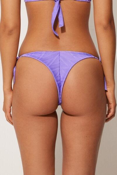 Lilac Tie-Detail Brazilian Bikini Bottoms, , large image number 2