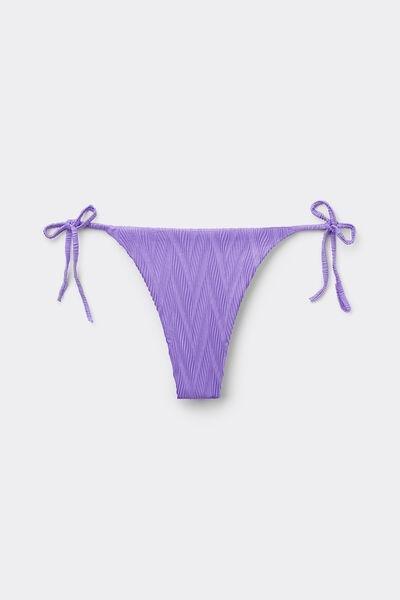 Lilac Tie-Detail Brazilian Bikini Bottoms, , large image number 4