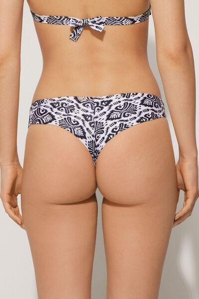 Black High-Leg Brazilian Bikini Bottoms, , large image number 2