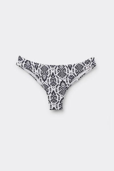 Black High-Leg Brazilian Bikini Bottoms, , large image number 4