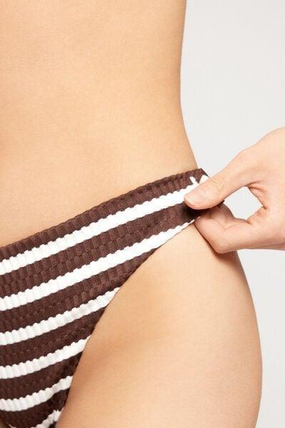 Brown Desert Stripes Brazilian Bikini Bottoms, 5701_277Z, large image number 3