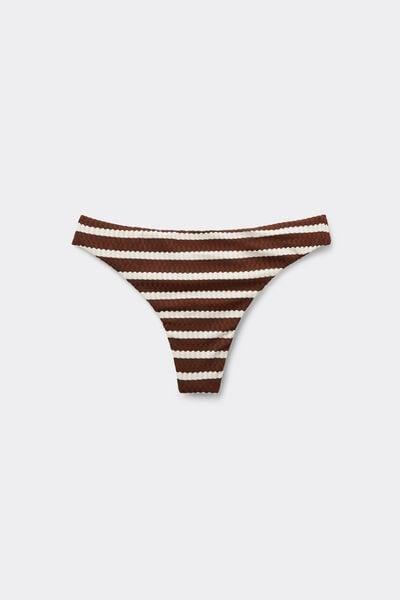 Brown Desert Stripes Brazilian Bikini Bottoms, 5701_277Z, large image number 4