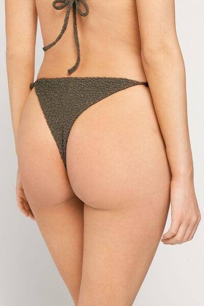 Green Crinkle Dune Brazilian Bikini Bottoms, 5701_226Z, large image number 2