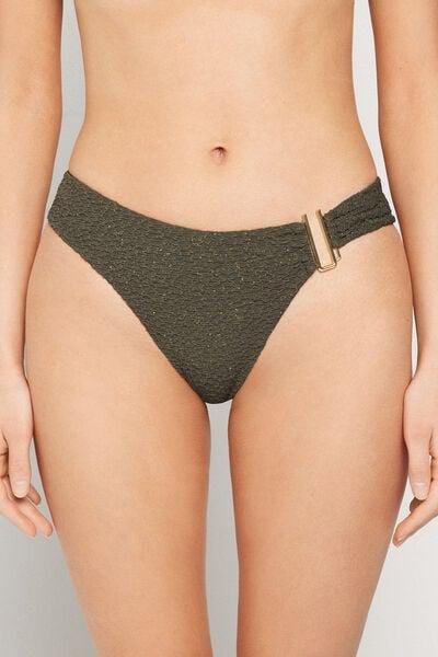 Green Crinkle Dune Brazilian Bikini Bottoms, 5701_226Z, large image number 1