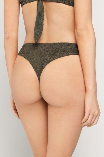 Green Crinkle Dune Brazilian Bikini Bottoms, 5701_226Z, large image number 2