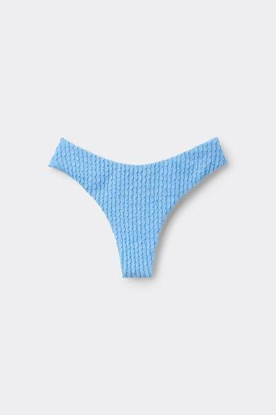 Blue Dreamy Texture High-Cut Brazilian Bikini Bottoms, 5701_280Z, large image number 4