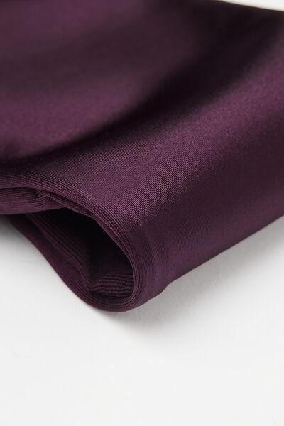 Burgundy Shiny Glam Tie Detail Brazilian Bikini Bottoms, 5701_282Z, large image number 5