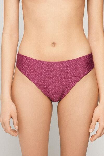 Pink Sparkling Touch Rounded High-Cut Brazilian Bikini Bottoms, 5701_287Z, large image number 1