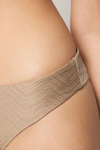 Brown Sparkling Touch Rounded High-Cut Brazilian Bikini Bottoms, 5701_286Z, large image number 3