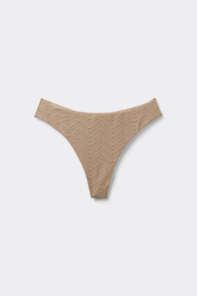 Brown Sparkling Touch Rounded High-Cut Brazilian Bikini Bottoms, 5701_286Z, large image number 4