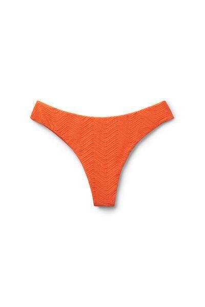 Orange Sparkling Touch Rounded High-Cut Brazilian Bikini Bottoms, 5701_289Z, large image number 1