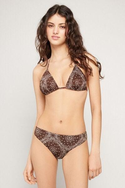 White Bandana Print Country Vibe Brazilian Bikini Bottoms, 5701_297Z, large image number 0