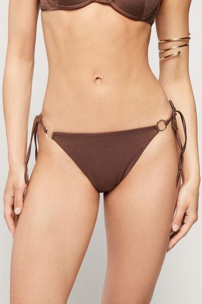 Brown Royal Essence Tie Brazilian Bikini Bottoms, 5701_301Z, large image number 1