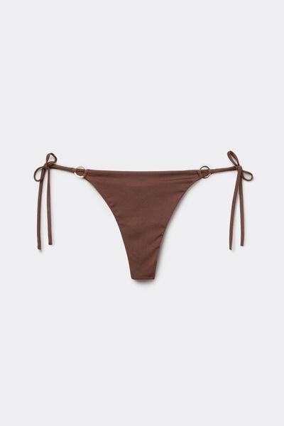 Brown Royal Essence Tie Brazilian Bikini Bottoms, 5701_301Z, large image number 4