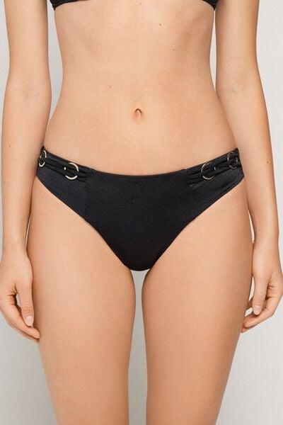 Black Royal Essence Brazilian Bikini Bottoms, Black, large image number 1