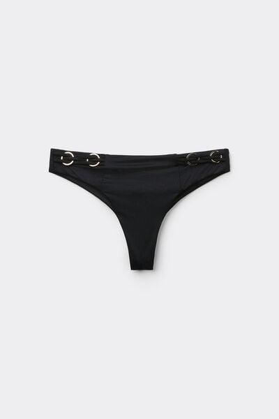 Black Royal Essence Brazilian Bikini Bottoms, Black, large image number 4